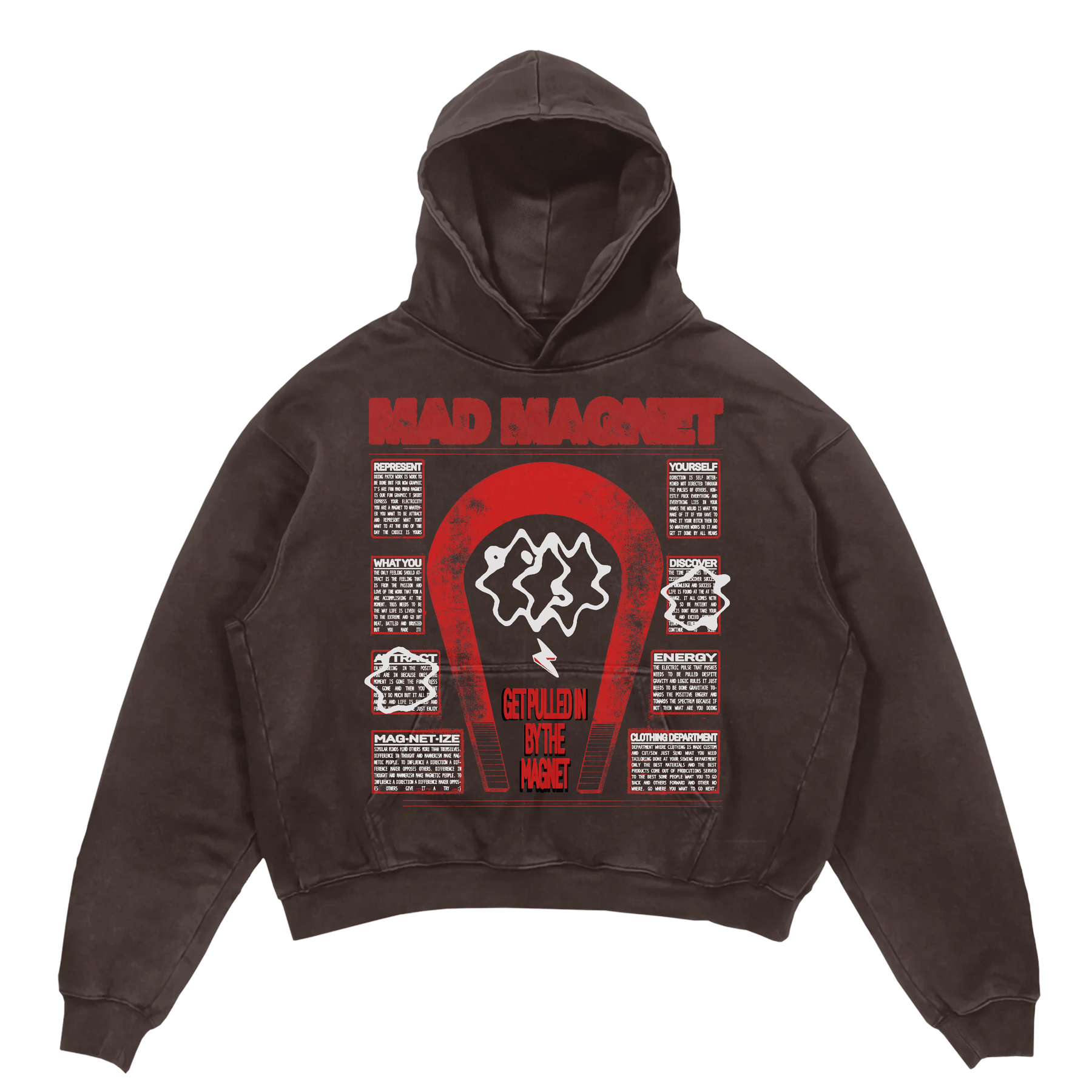 MAGNET Hoodie - Brown - Front