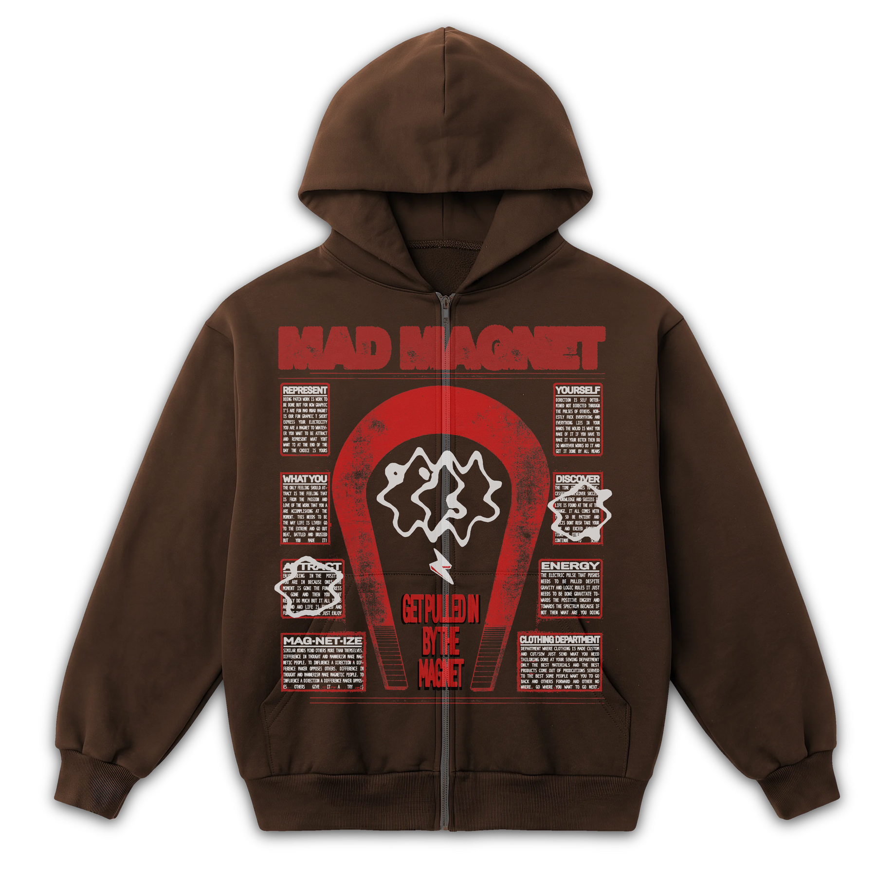 MAGNET Zip Up - Brown - Front