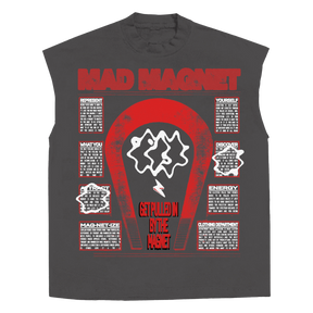 MAGNET Sleeveless Tee - Grey - Front