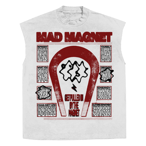 MAGNET Sleeveless Tee - White - Front