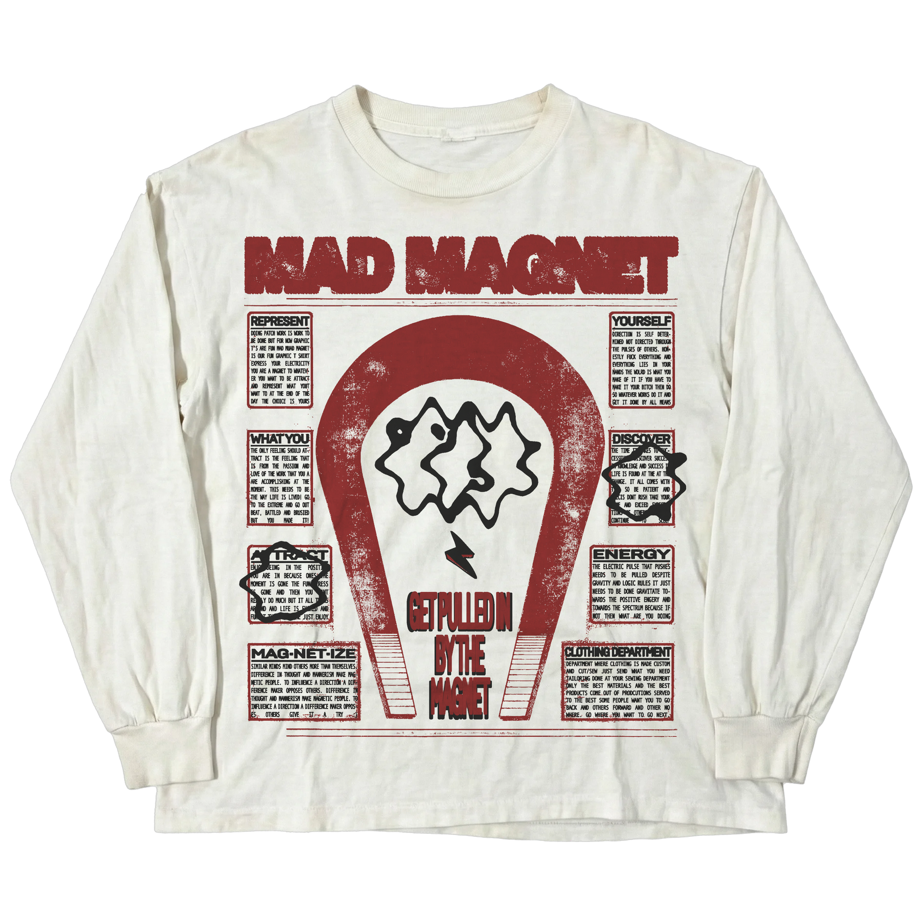 MAGNET L/S Tee - White - Front