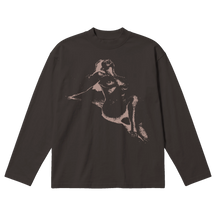 Much Obliged Baggy L/S Tee - Off Black - Front