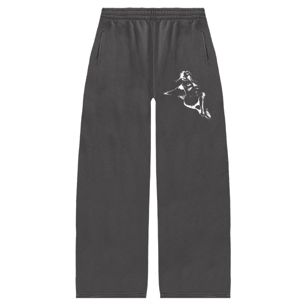 Much Obliged Baggy Sweatpants - Grey - Front