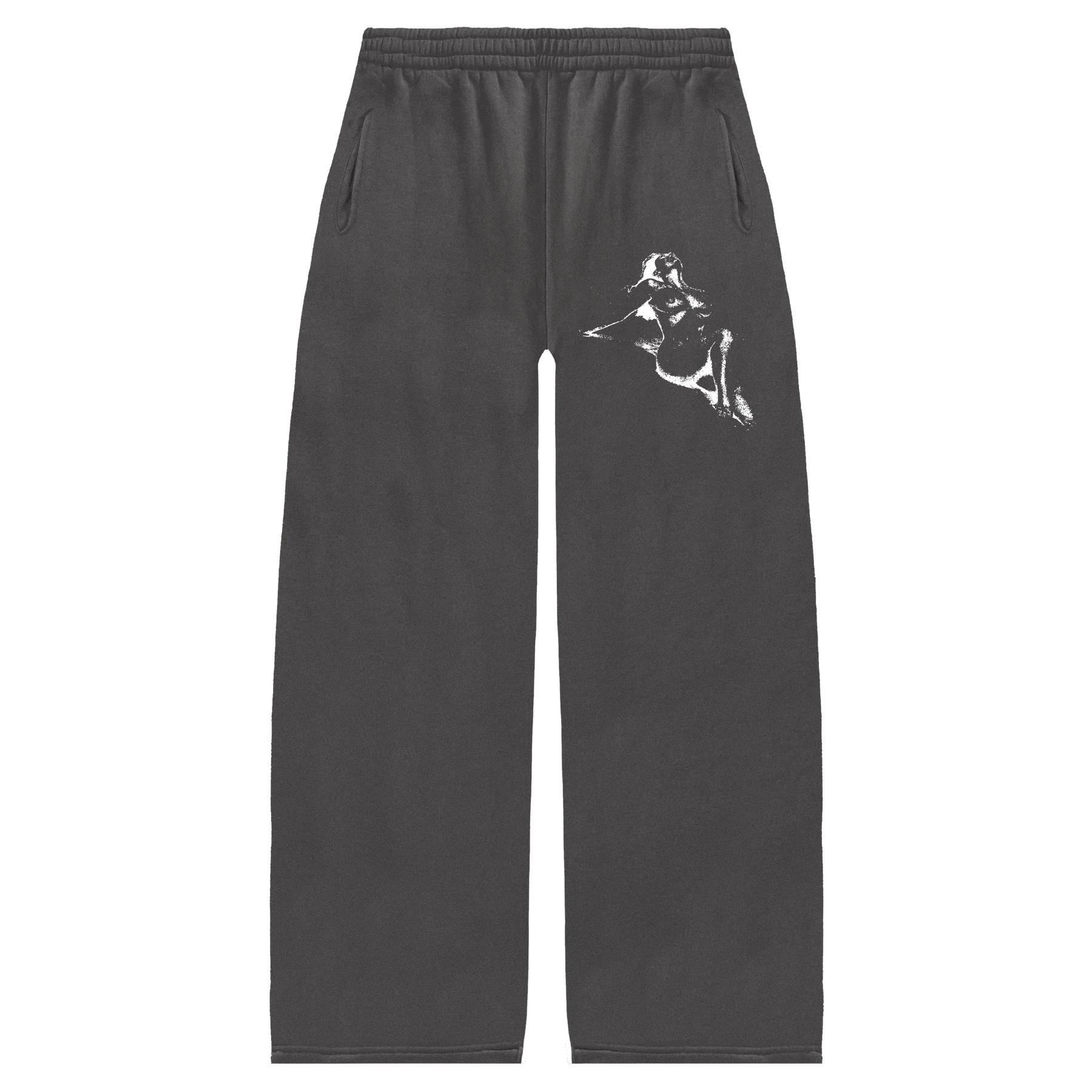 Much Obliged Baggy Sweatpants - Grey - Front