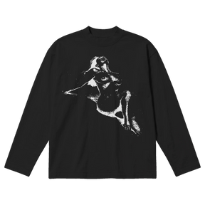 Much Obliged Baggy L/S Tee - Black - Front