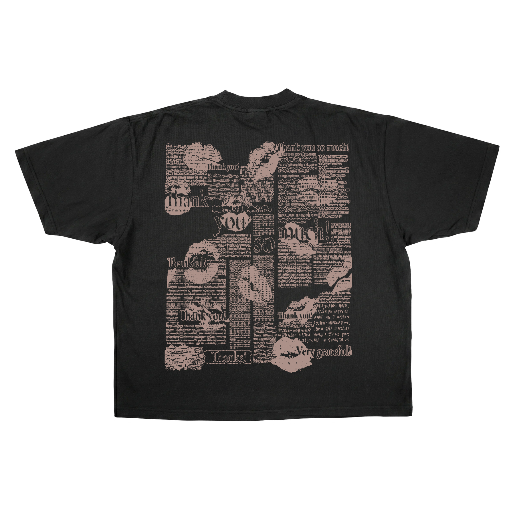 Much Obliged Drop Tee - Black - Back