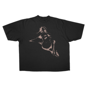 Much Obliged Drop Tee - Black - Front