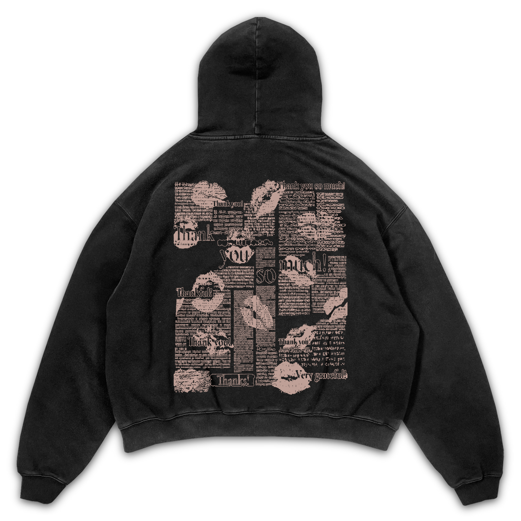 Much Obliged Hoodie - Black - Back