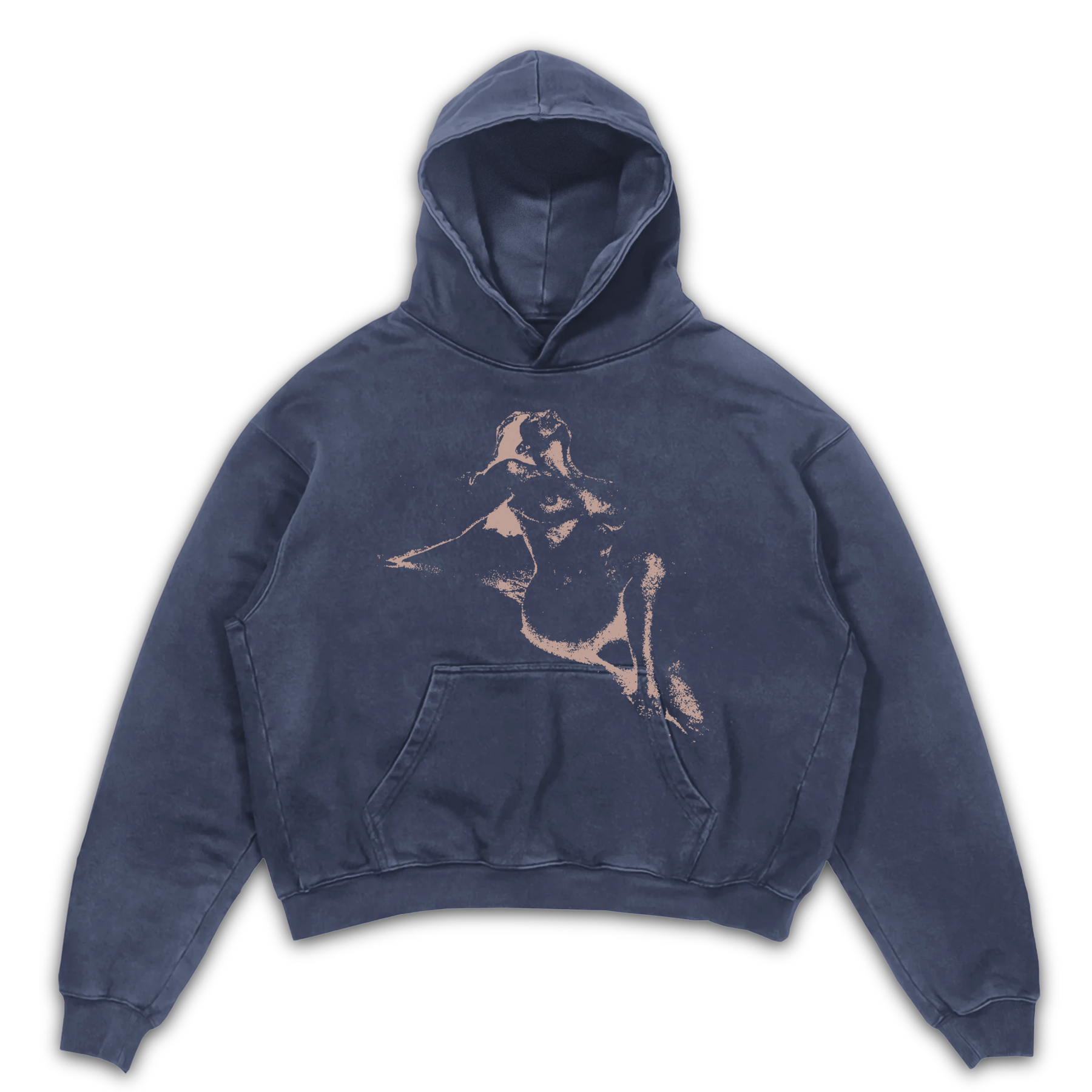 Much Obliged Hoodie - Blue - Front