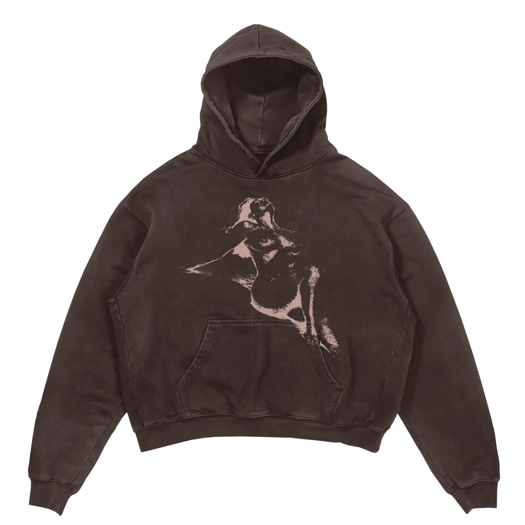 Much Obliged Hoodie - Brown - Front