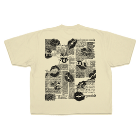 Much Obliged Drop Tee - Cream - Back