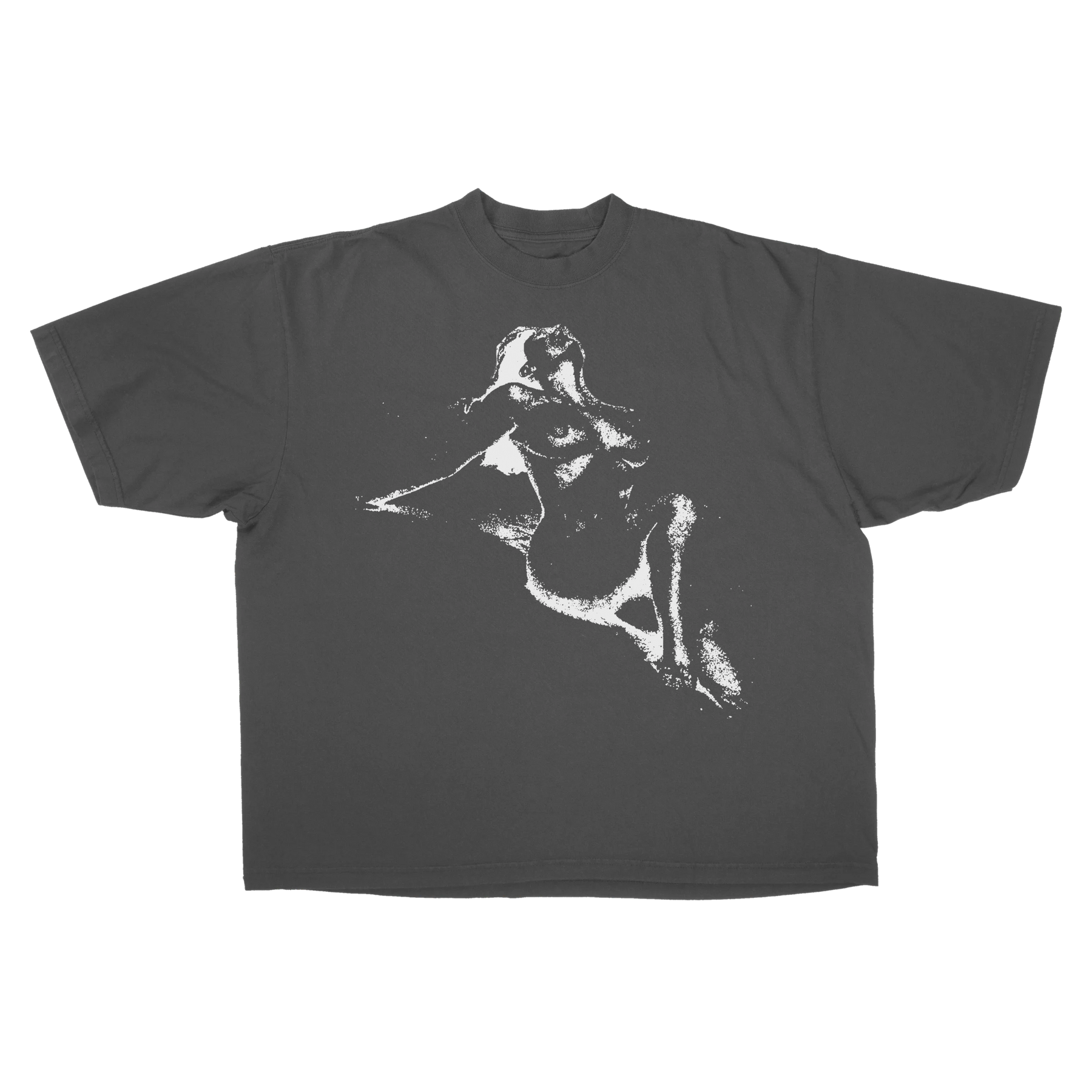 Much Obliged Drop Tee - Grey - Front