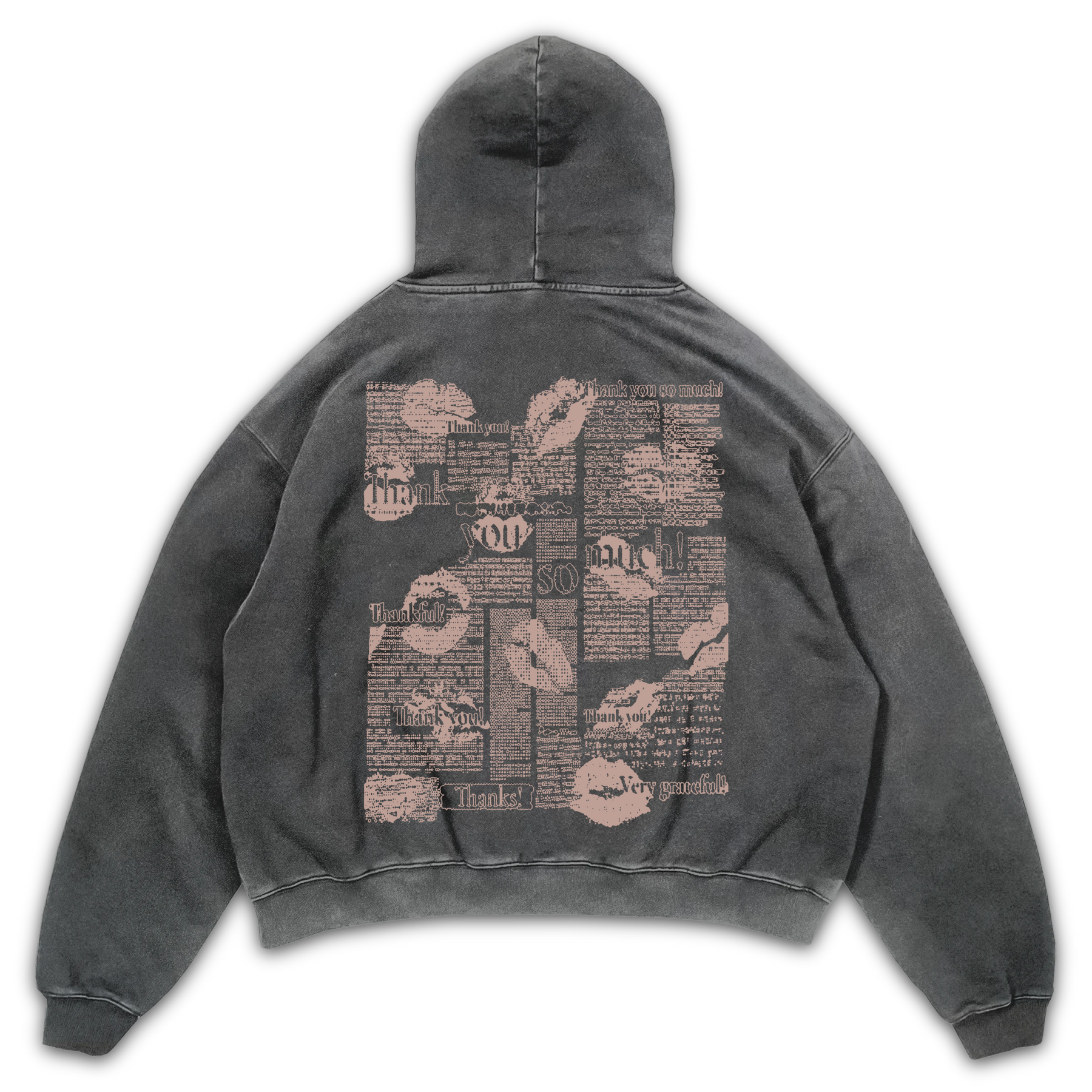 Much Obliged Hoodie - Grey - Back
