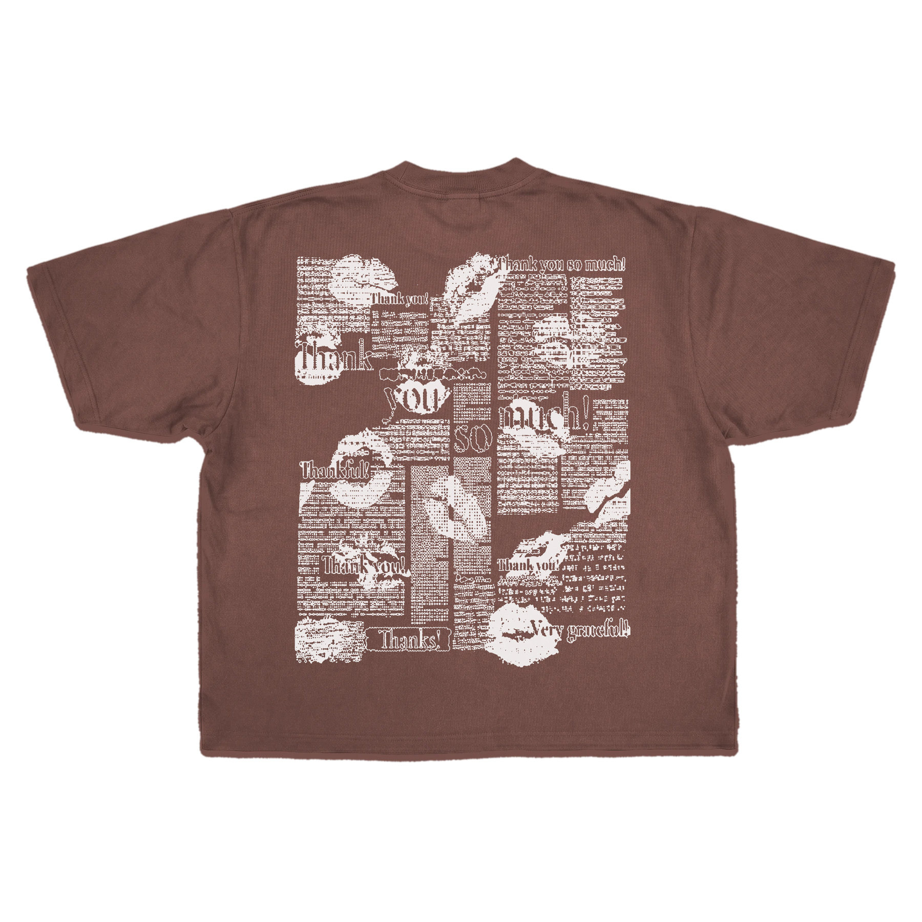 Much Obliged Drop Tee - Mocha - Back