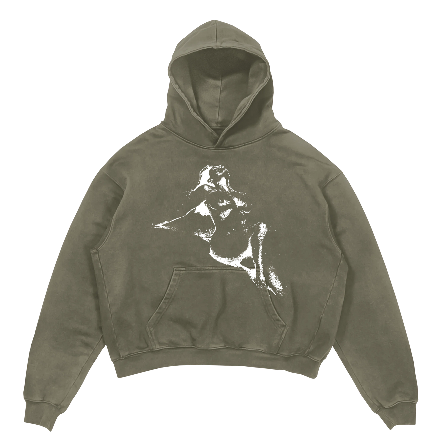 Much Obliged Hoodie - Olive - Front