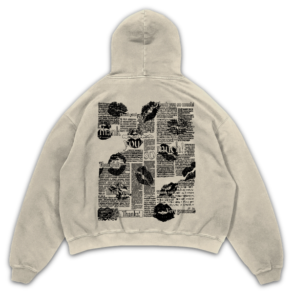 Much Obliged Hoodie - Sand - Back