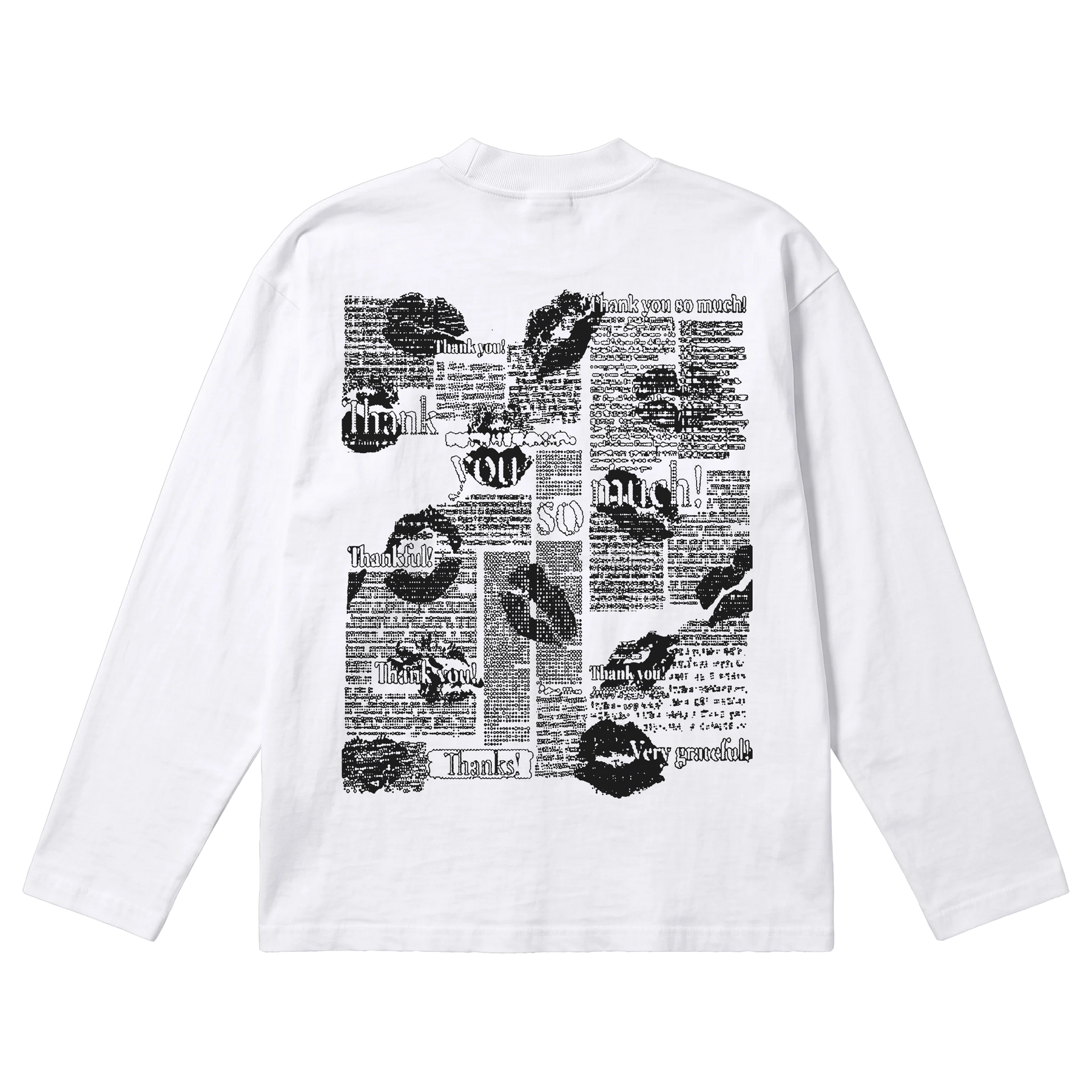 Much Obliged Baggy L/S Tee - White - Back