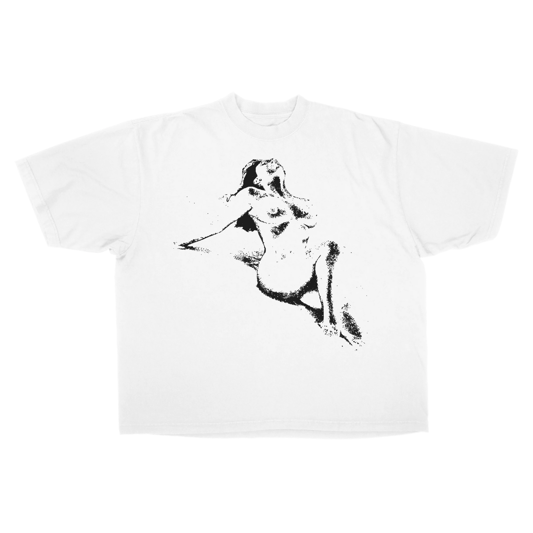 Much Obliged Drop Tee - White - Front