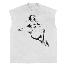 Much Obliged Sleeveless Tee - White - Front
