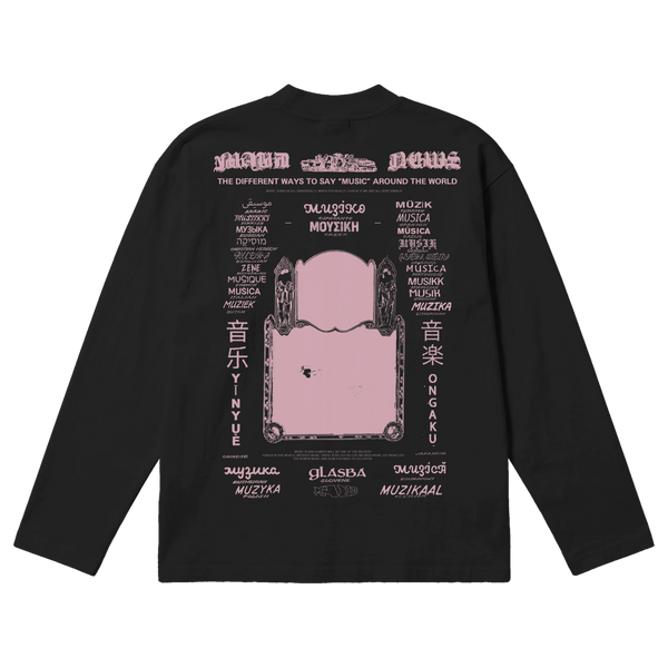 Music News Baggy L/S Tee - Black - Back