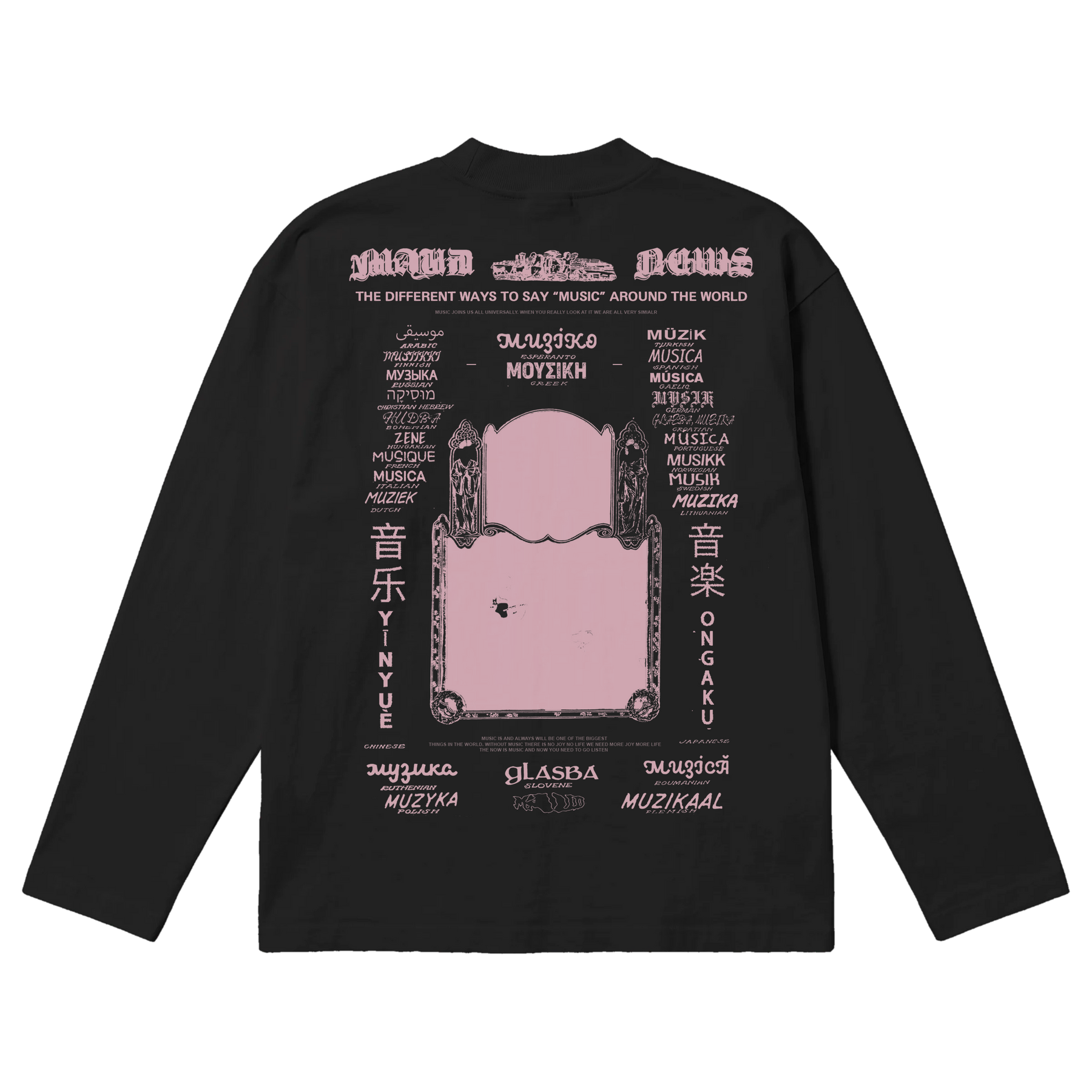 Music News Baggy L/S Tee - Black - Back