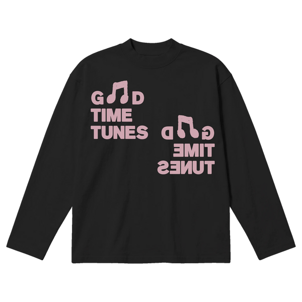 Music News Baggy L/S Tee - Black - Front