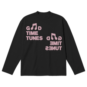 Music News Baggy L/S Tee - Black - Front