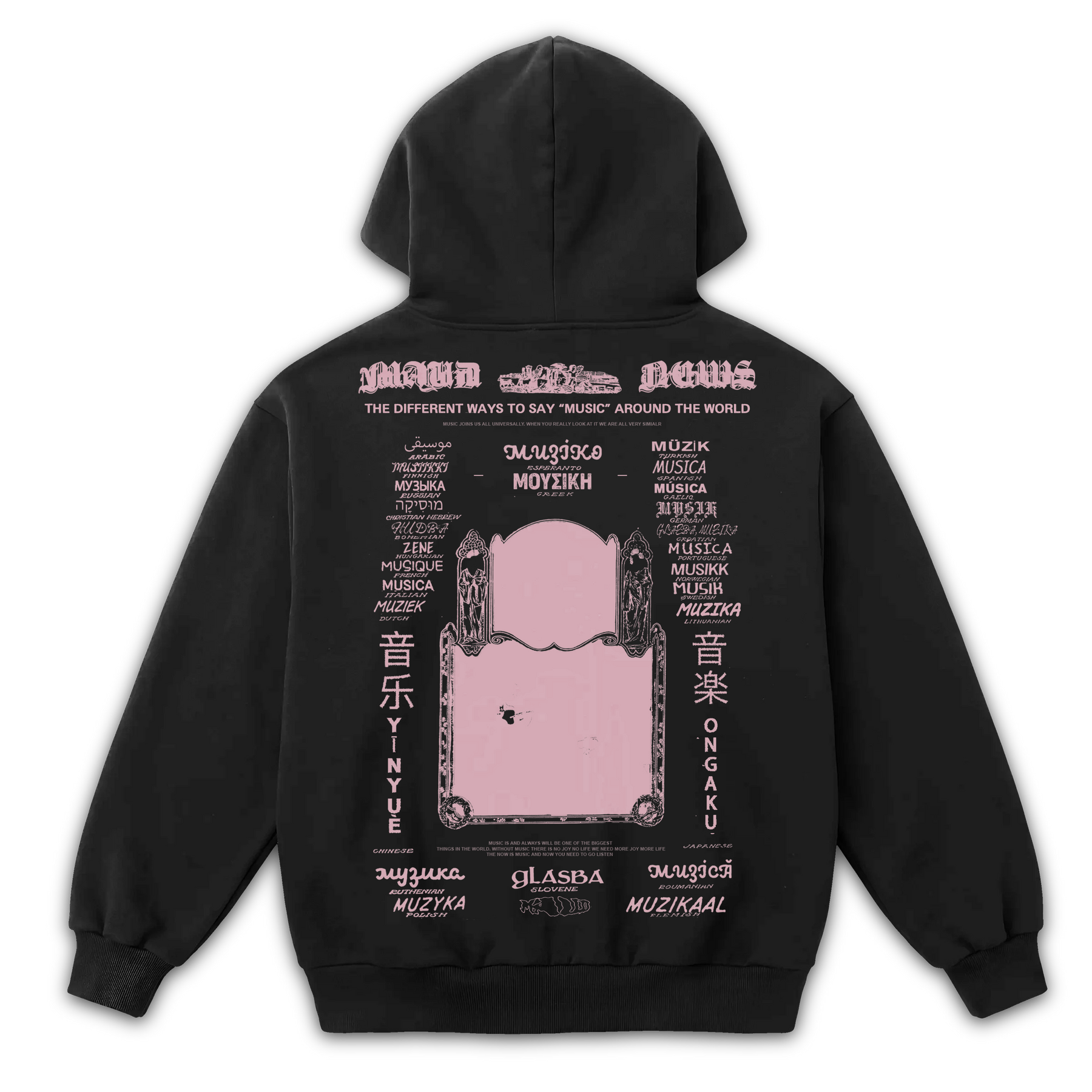 Music News Zip Up - Black - Back