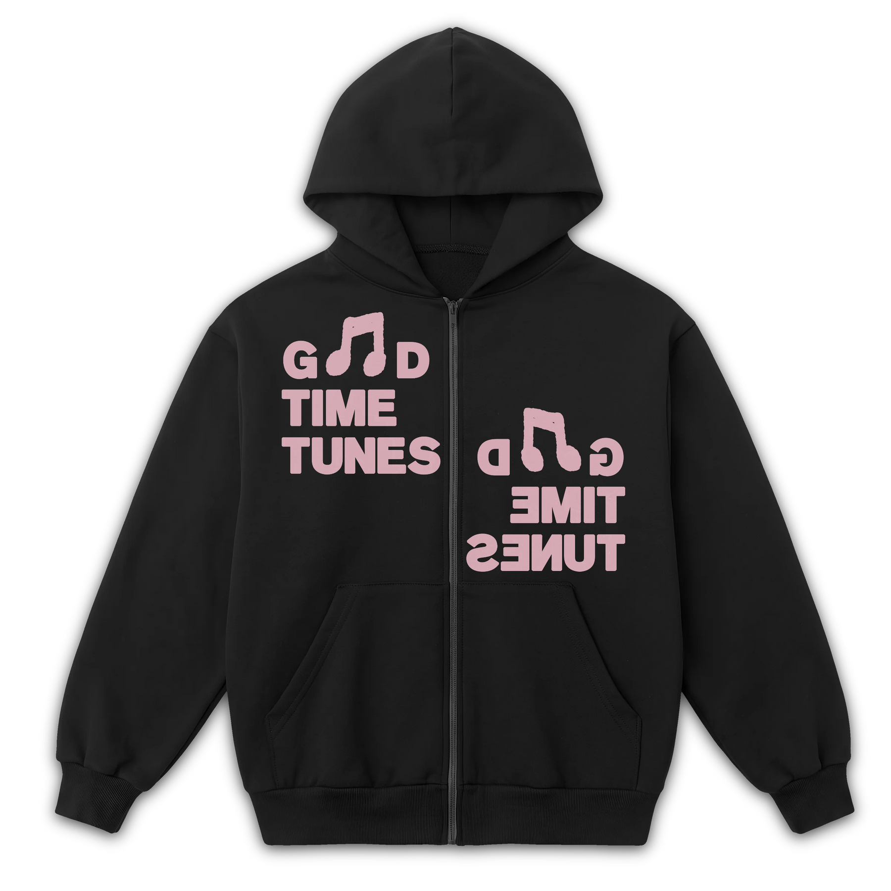 Music News Zip Up - Black - Front