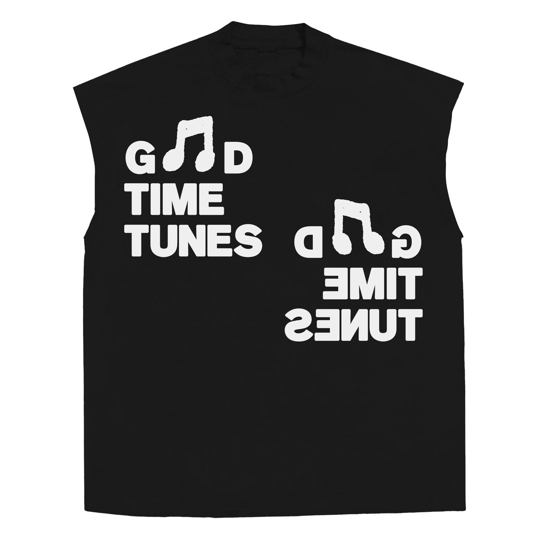 Music News Sleeveless Tee - Black - Front