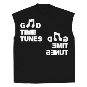 Music News Sleeveless Tee - Black - Front