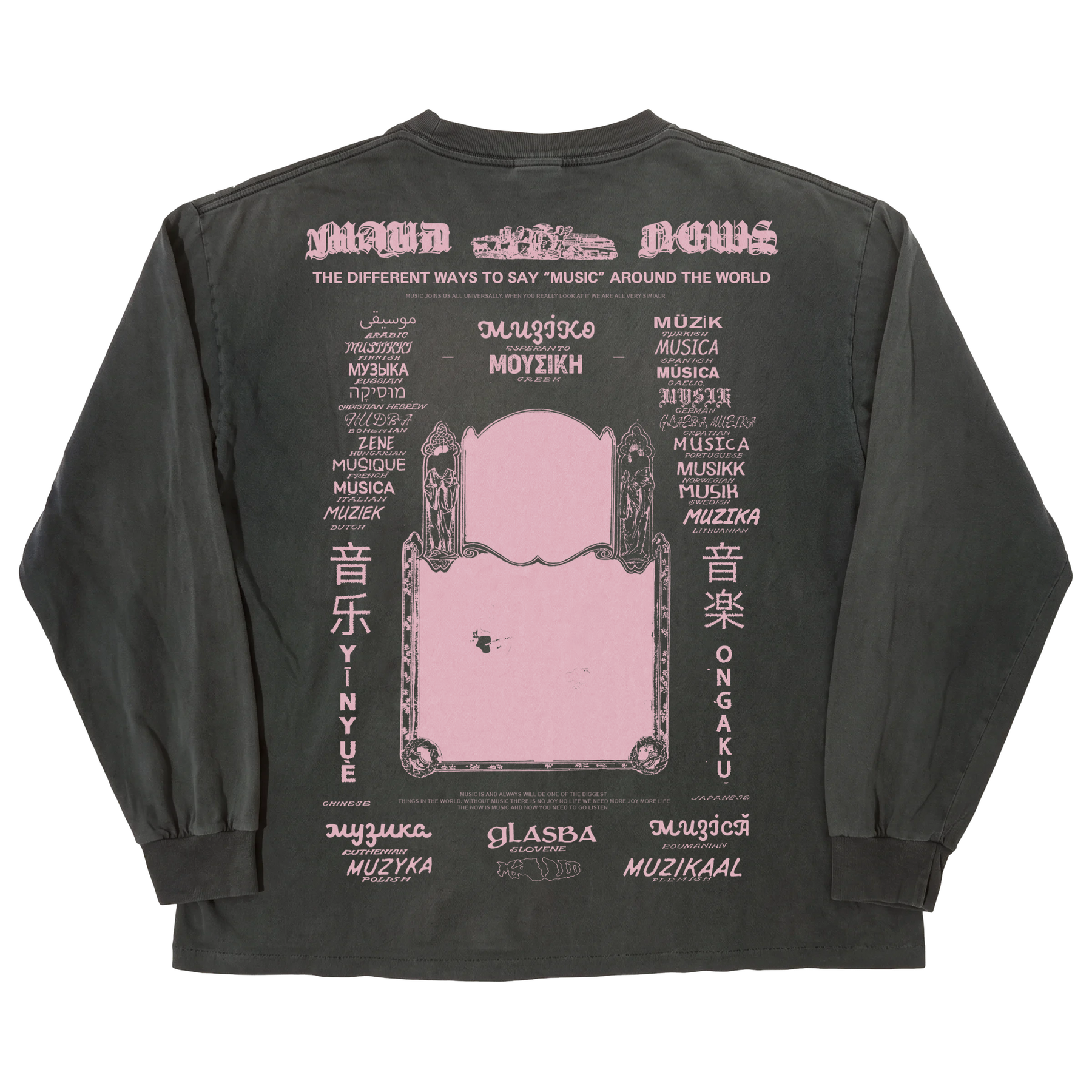 Music News L/S Tee - Black - Back