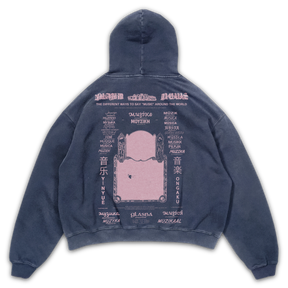 Music News Hoodie - Blue - Back