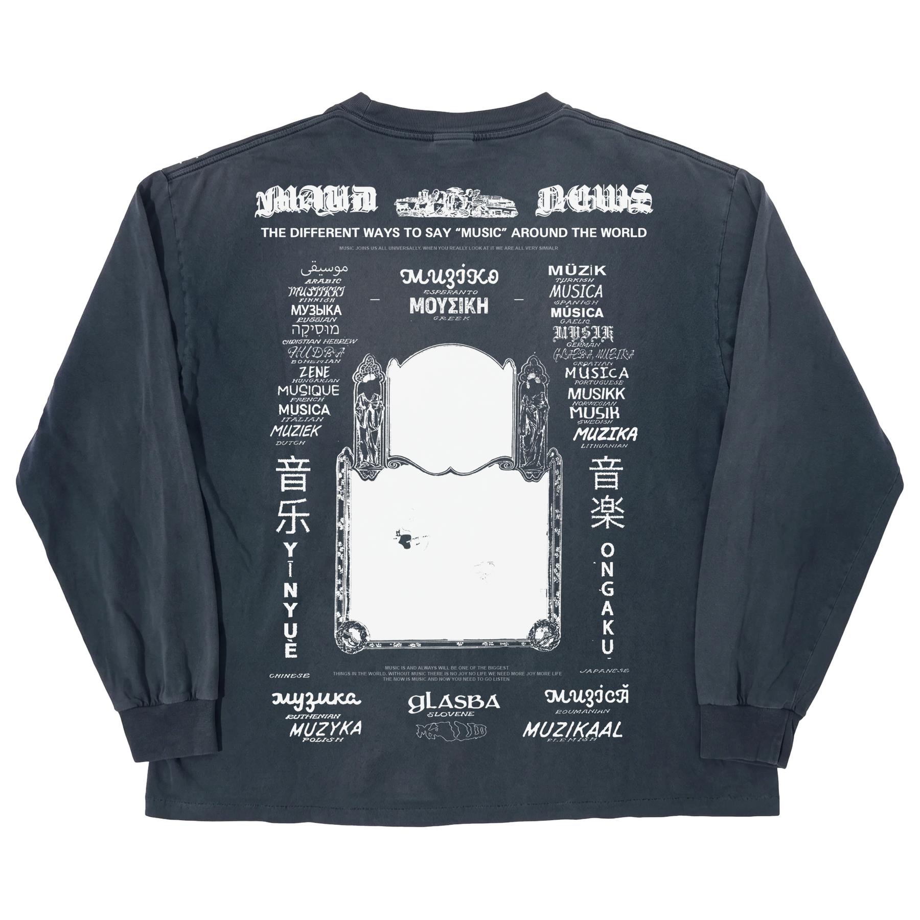 Music News L/S Tee - Blue - Back