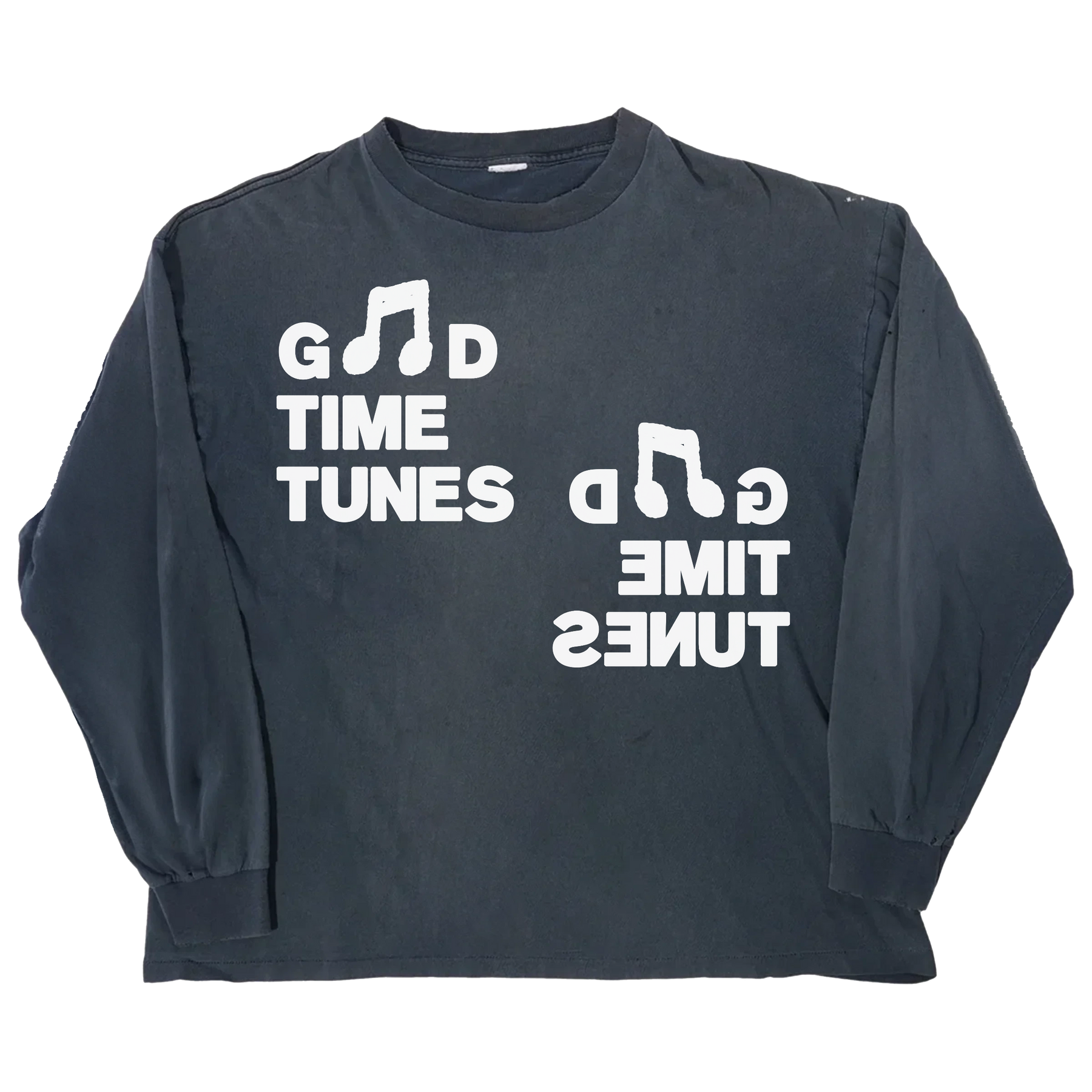 Music News L/S Tee - Blue - Front