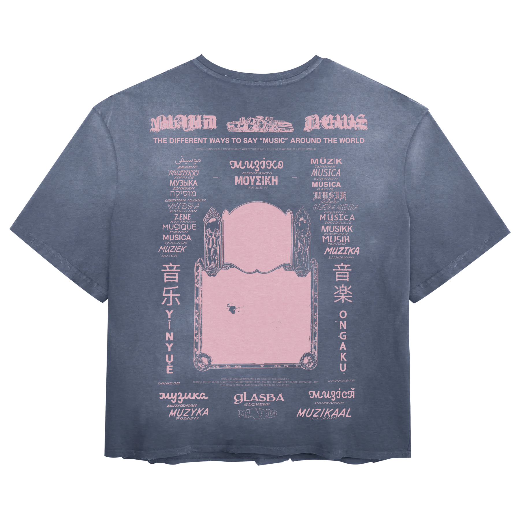 Music News Tee - Blue - Back