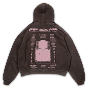 Music News Hoodie - Brown - Back