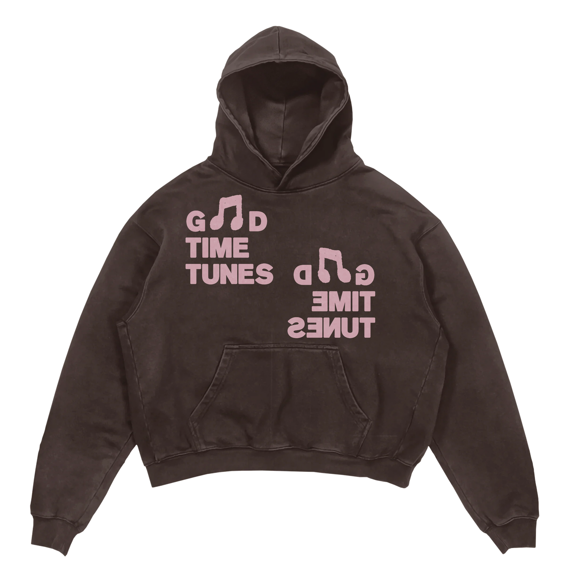 Music News Hoodie - Brown - Front
