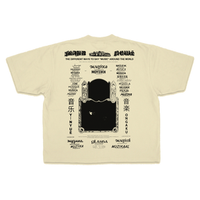 Music News Drop Tee - Cream - Back