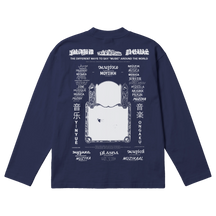 Music News Baggy L/S Tee - Blue - Back