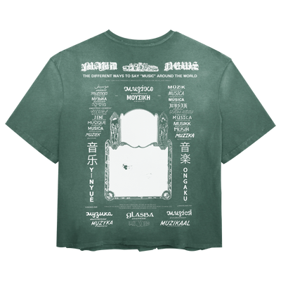 Music News Tee - Green - Back