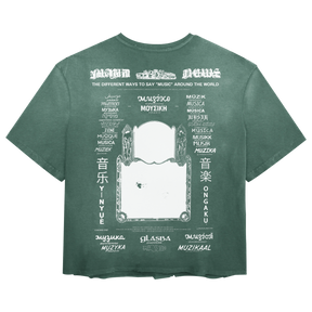 Music News Tee - Green - Back