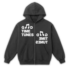 Music News Zip Up - Grey - Front