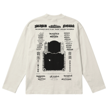 Music News Baggy L/S Tee - Off White - Back