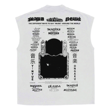 Music News Sleeveless Tee - White - Back