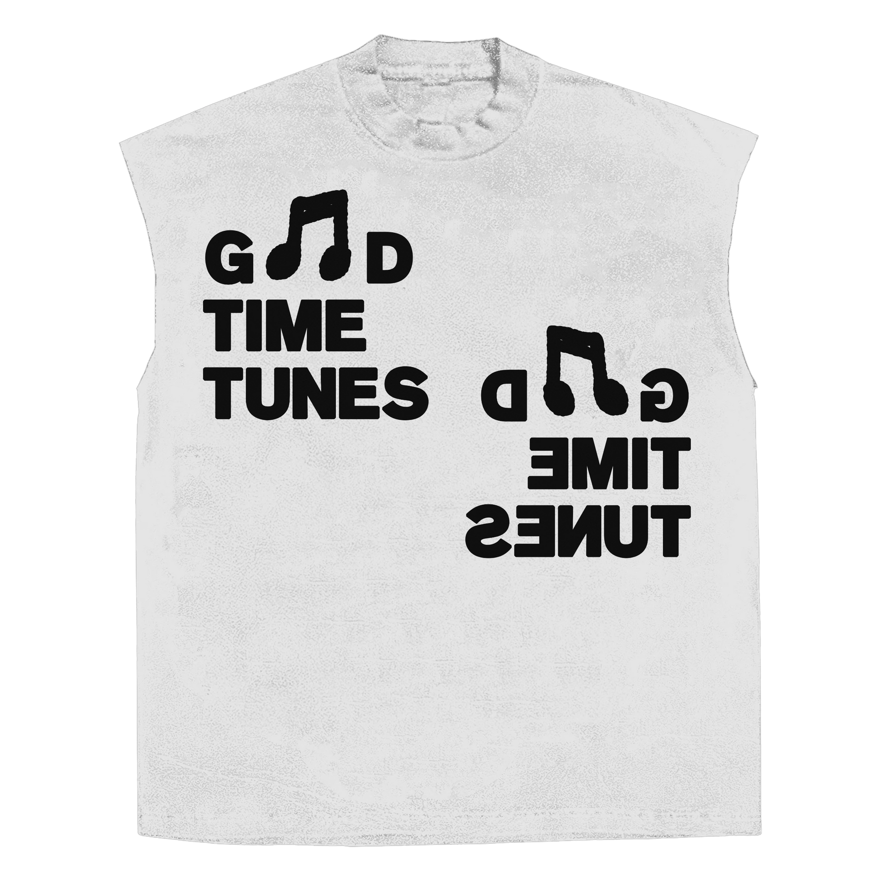 Music News Sleeveless Tee - White - Front
