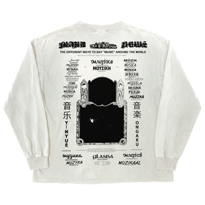 Music News L/S Tee - White - Back