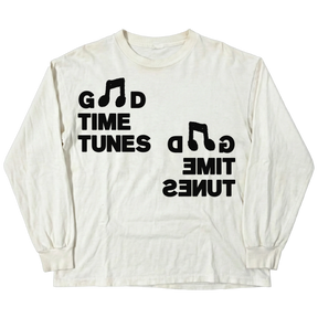Music News L/S Tee - White - Front