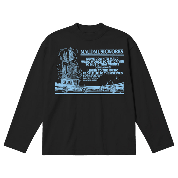 Music Works Baggy L/S Tee - Black - Front