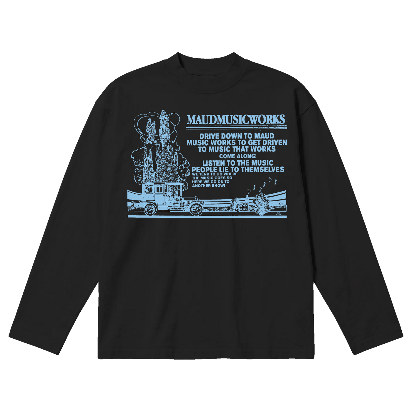 Music Works Baggy L/S Tee - Black - Front